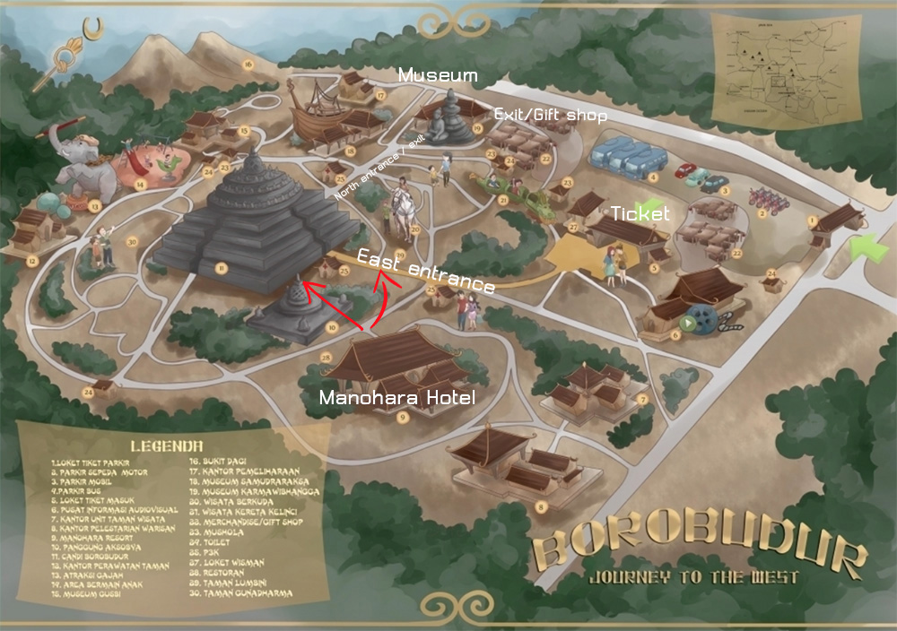 Bodobudur map