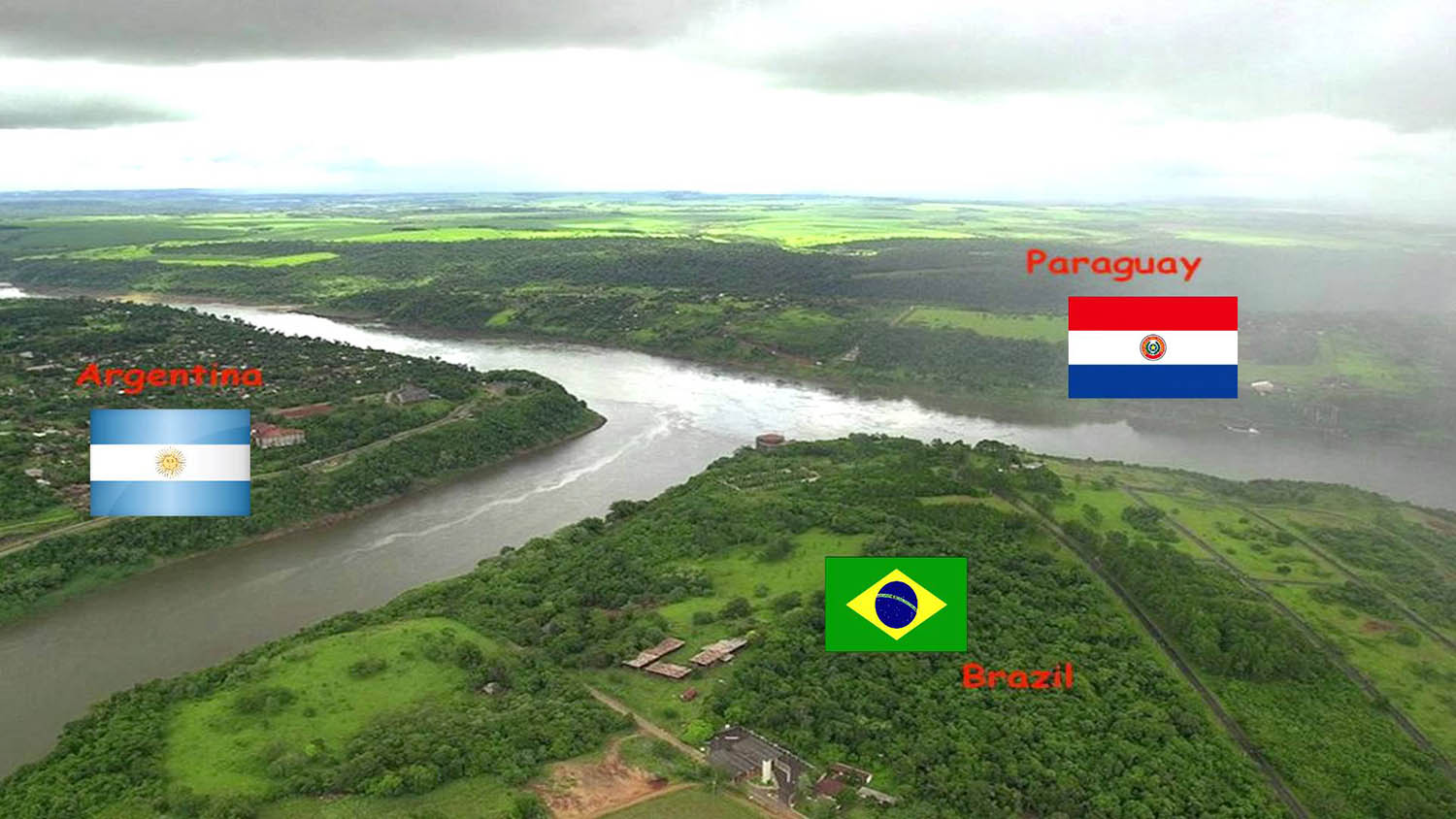 Граница Аргентины Бразилии и Парагвая