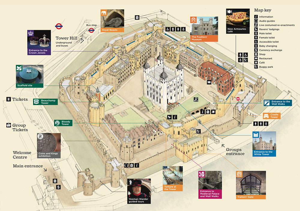 the tower hotel london map